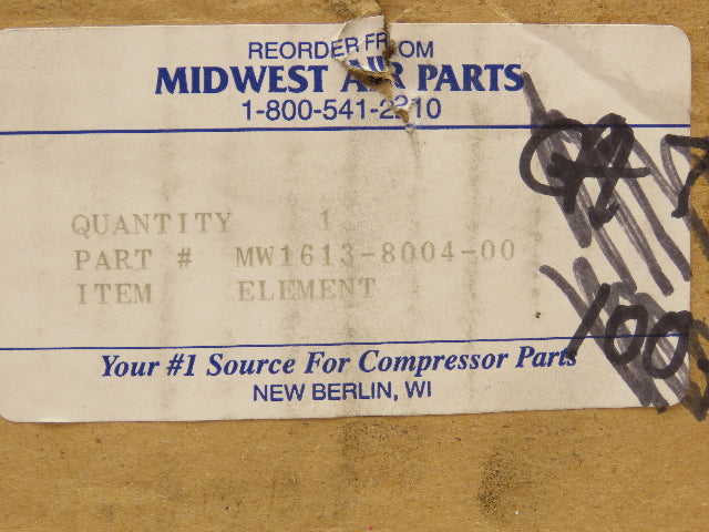 Midwest Air Atlas Copco 1613-8004-00 Air Compressor Air Filter Element