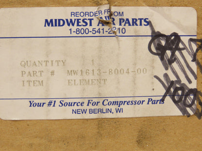 Midwest Air Atlas Copco 1613-8004-00 Air Compressor Air Filter Element