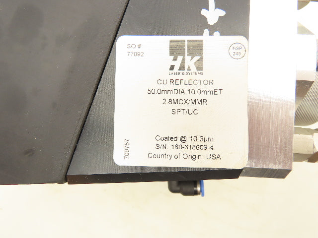 HK Hankwang FL-3015 Laser CU Reflector Lens Mounting Bracket Housing 50x10mm