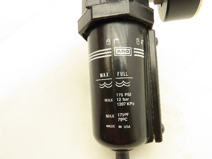 ARO P29231-110-J9107 Pneumatic Filter Regulator 175PSI 12 Bar 1/2" NPT