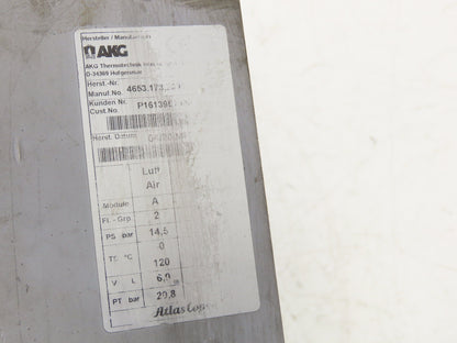 AKG Atlas Copco 4653.173.2000 Air Compressor Oil Cooler Aluminum Radiator 38"L