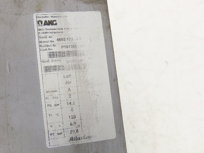 AKG Atlas Copco 4653.173.2000 Air Compressor Oil Cooler Aluminum Radiator 38"L