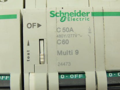 Schneider Electric 24473 Circuit Breaker 50A 3 Pole 480V Lot of 2