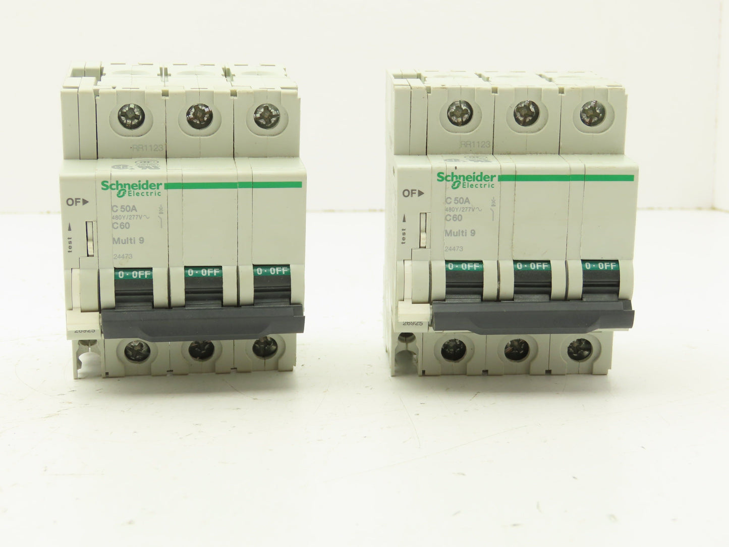 Schneider Electric 24473 Circuit Breaker 50A 3 Pole 480V Lot of 2