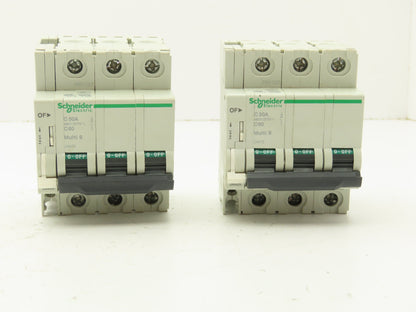 Schneider Electric 24473 Circuit Breaker 50A 3 Pole 480V Lot of 2