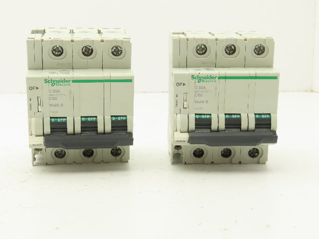 Schneider Electric 24473 Circuit Breaker 50A 3 Pole 480V Lot of 2