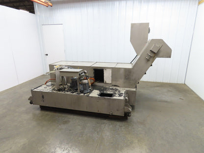 Syst Scraper Belt Chip Conveyor Coolant Recovery 3-Pump Filtration Tank