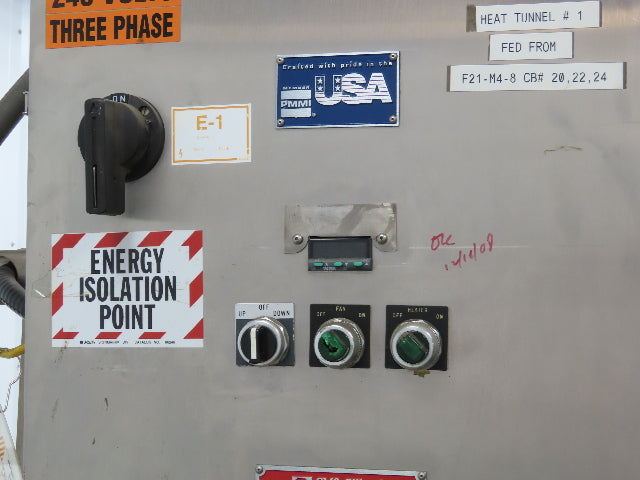 CMS Gilbreth Heat Tunnel Bottle Shrink Label Packaging Equipment 230V 3Ph