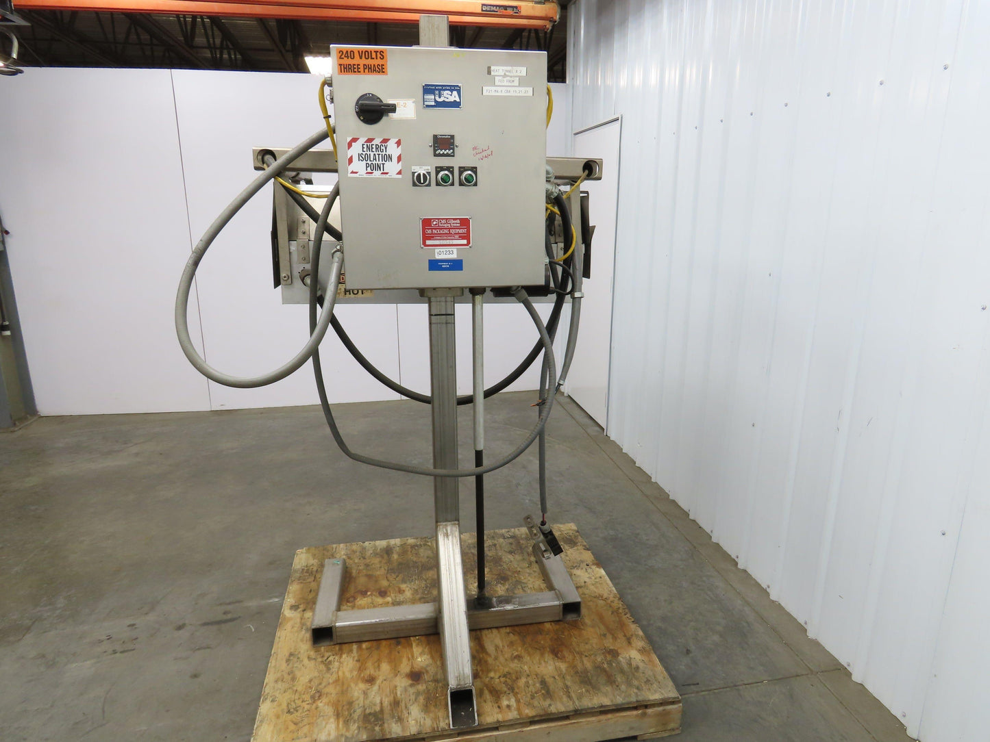 CMS Gilbreth Heat Tunnel Bottle Shrink Label Packaging Equipment 230V 3Ph