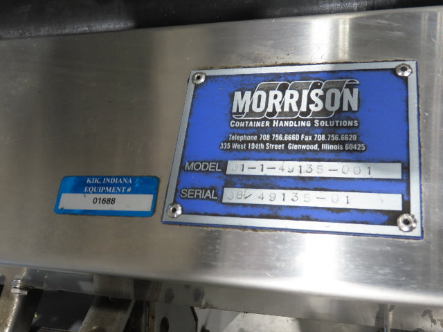 Morrison Bottle Filling Screw Feeder Puck/Capper 10-Head Rotary Unit