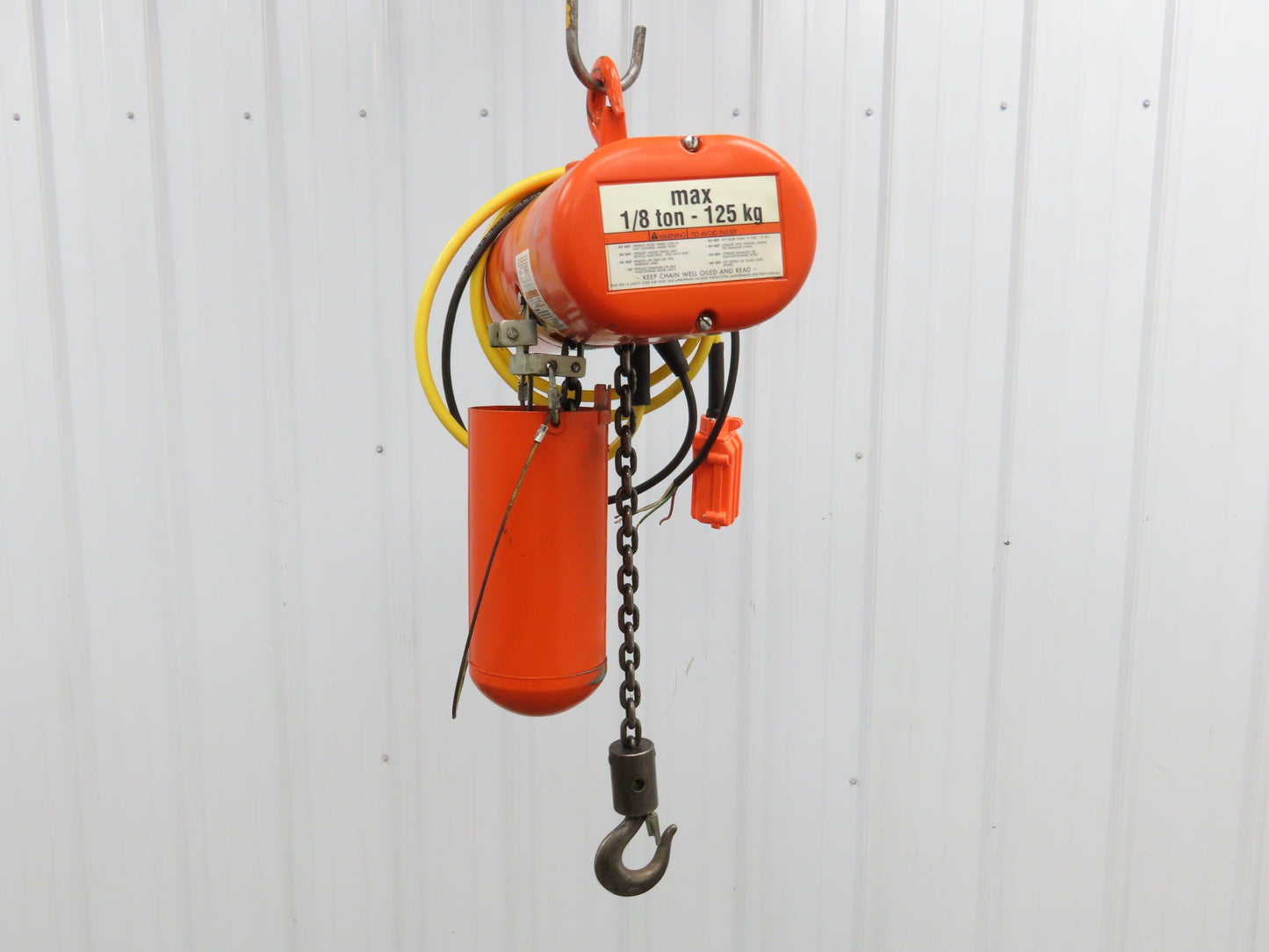 CM Lodestar A Electric Chain Hoist 1/8 Ton 250 LB 32 FPM 12' Lift 230/460 Volt