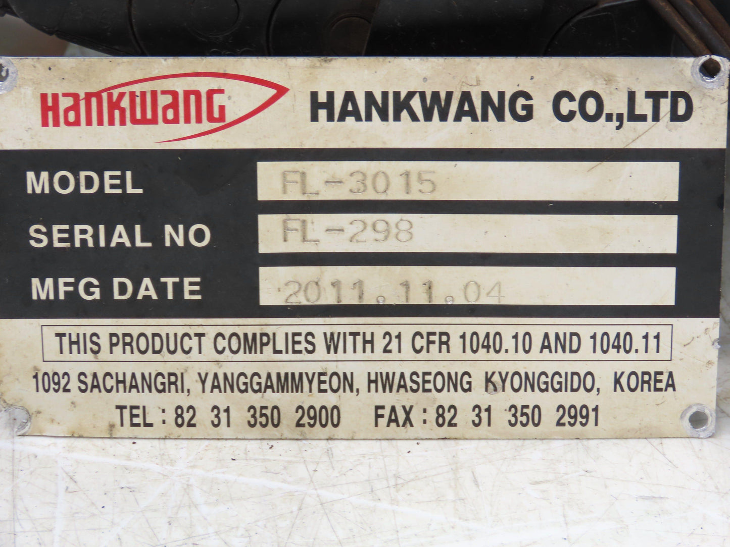 Hankwang FL-3015 Laser Cutter Head FL=7.5" Focus Lens Mounting Assembly