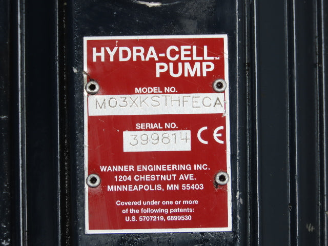 Hydra-Cell M03XKSTHFECA Coolant Filter Pump System Bag Filter 3.1GPM 2Hp