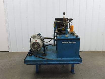 Rexroth A10VSO18DFR/31R Hydraulic Power Unit 20 Gal 7GPM 7.5Kw 400V Oilcooler