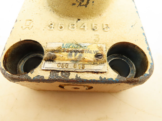 Sperry Vickers C5G 815 Hydraulic Check Valve Manifold Mounted 20gpm 3000psi