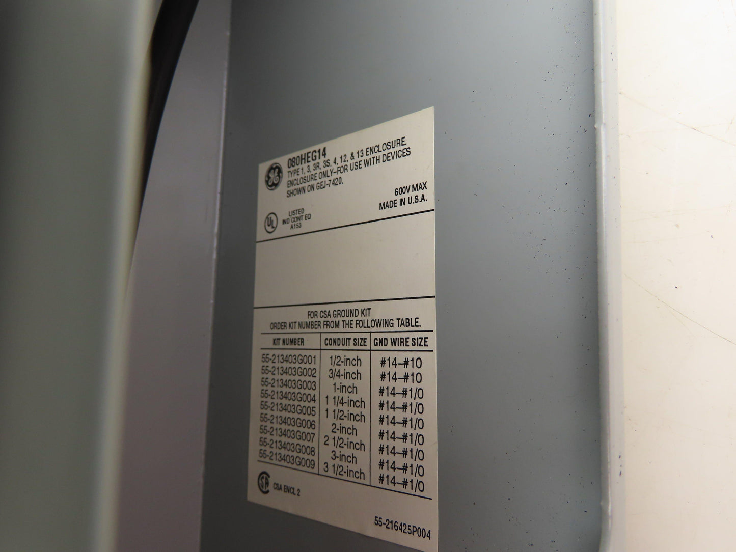 General Electric 080HEG14 Pushbutton Enclosure 12x3x4" Lot of 2