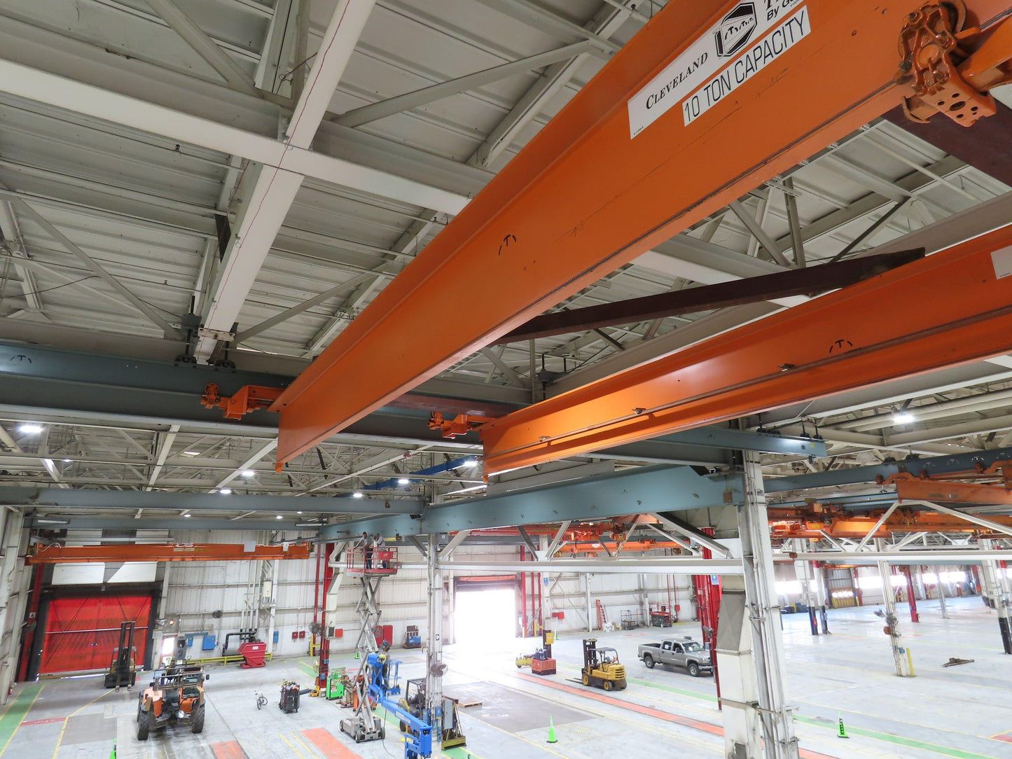 Cleveland Tramrail 10 Ton Double Girder Underhung Bridge Crane 45' 10" Span