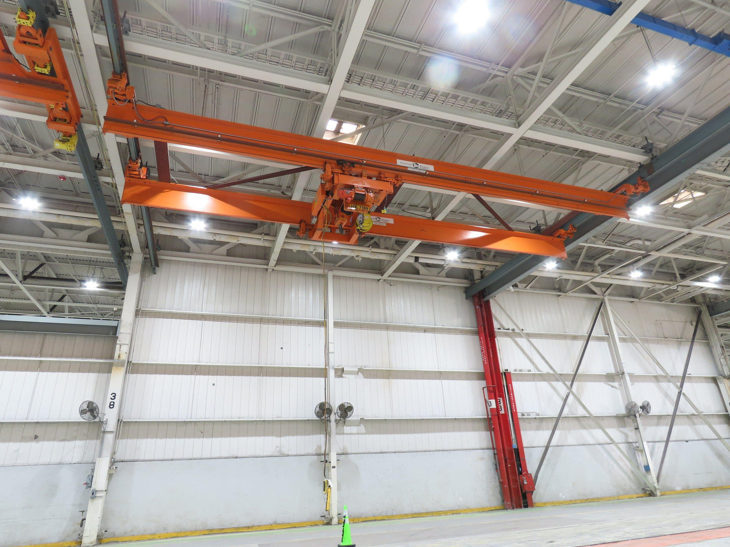 Cleveland Tramrail 10 Ton Double Girder Underhung Bridge Crane 45' 10" Span