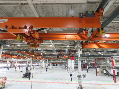 Cleveland Tramrail 10 Ton Double Girder Underhung Bridge Crane 45' 10" Span