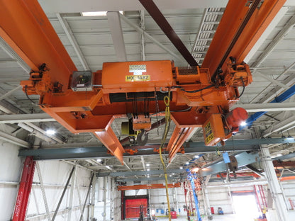 Cleveland Tramrail 10 Ton Double Girder Underhung Bridge Crane 45' 10" Span