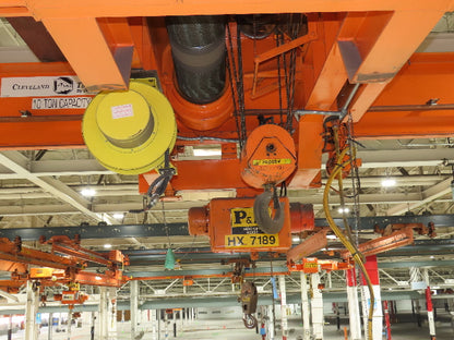 Cleveland Tramrail 10 Ton Double Girder Underhung Bridge Crane 45' 10" Span