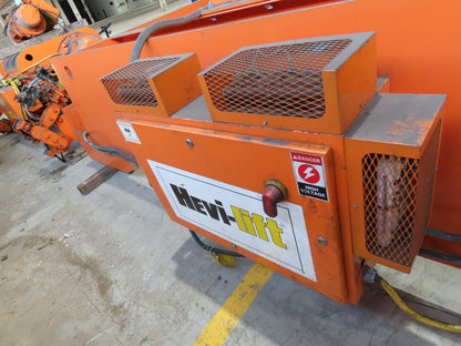 Cleveland Tramrail 25 Ton Double Girder Underhung Bridge Crane 45' 10" Span