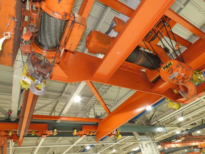 Cleveland Tramrail 25 Ton Double Girder Underhung Bridge Crane 45' 10" Span