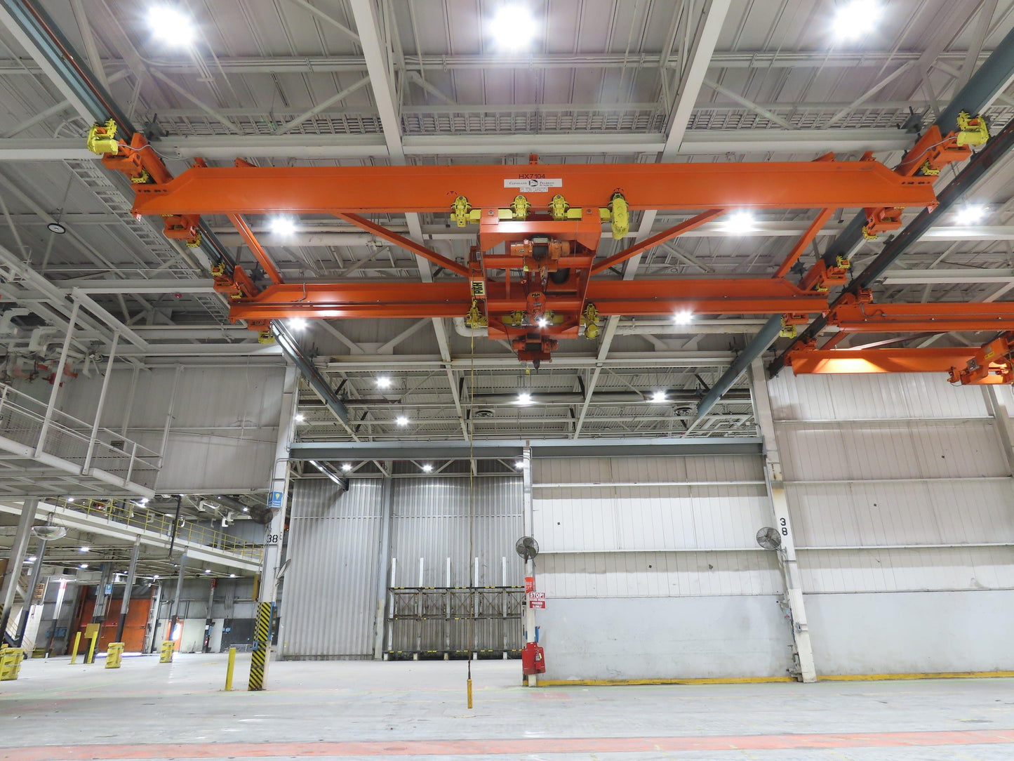 Cleveland Tramrail 25 Ton Double Girder Underhung Bridge Crane 45' 10" Span