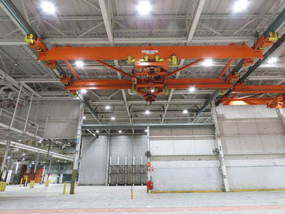 Cleveland Tramrail 25 Ton Double Girder Underhung Bridge Crane 45' 10" Span