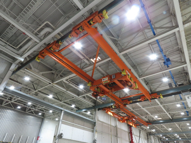 Cleveland Tramrail 25 Ton Double Girder Underhung Bridge Crane 45' 10" Span