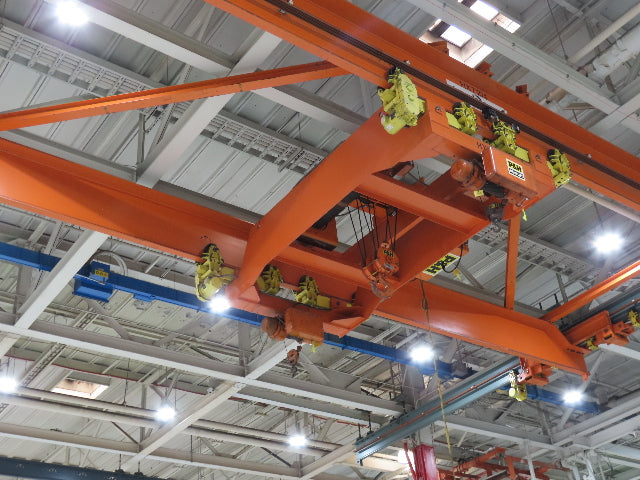 Cleveland Tramrail 25 Ton Double Girder Underhung Bridge Crane 45' 10" Span