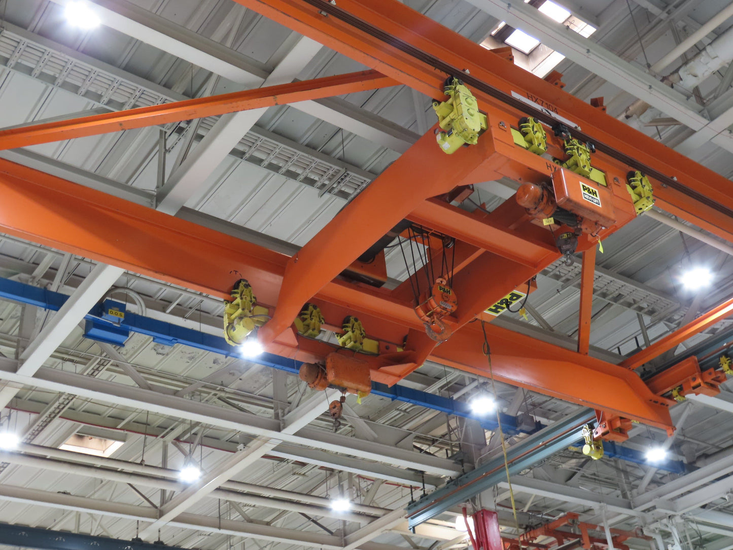 Cleveland Tramrail 25 Ton Double Girder Underhung Bridge Crane 45' 10" Span