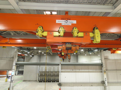 Cleveland Tramrail 25 Ton Double Girder Underhung Bridge Crane 45' 10" Span