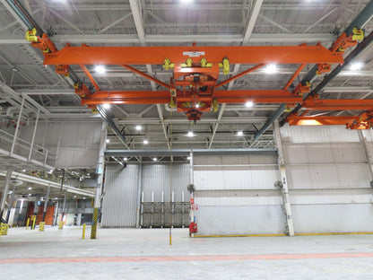 Cleveland Tramrail 25 Ton Double Girder Underhung Bridge Crane 45' 10" Span