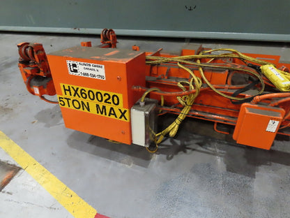 Cleveland Tramrail P&H 5 Ton Double Girder Underhung Bridge Crane 28' Span