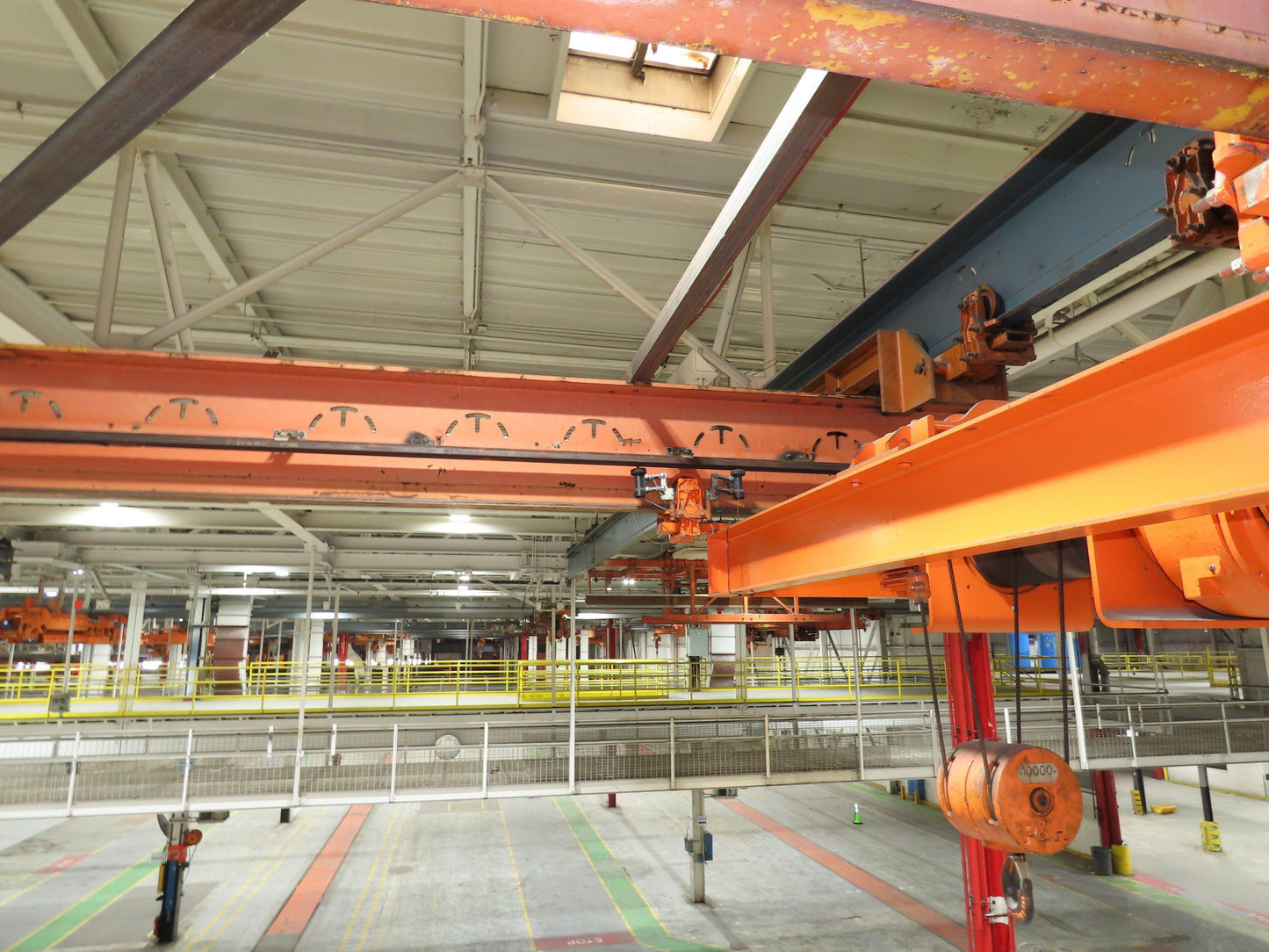 Cleveland Tramrail P&H 5 Ton Double Girder Underhung Bridge Crane 28' Span