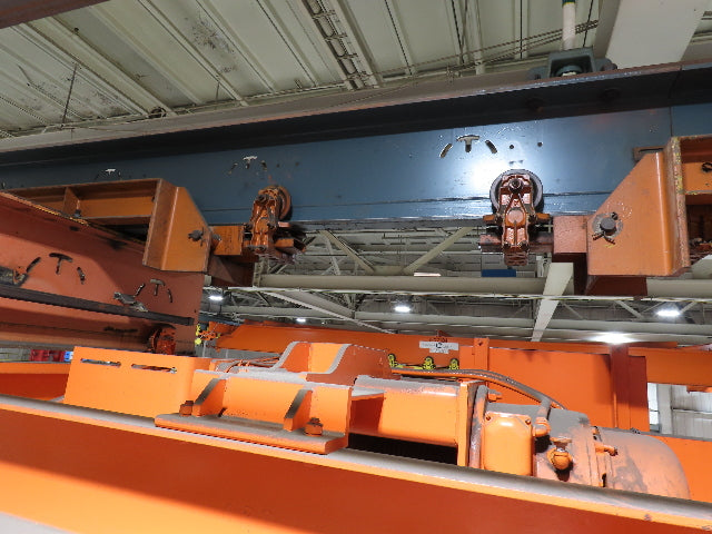 Cleveland Tramrail P&H 5 Ton Double Girder Underhung Bridge Crane 28' Span