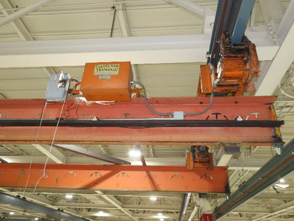 Cleveland Tramrail P&H 5 Ton Double Girder Underhung Bridge Crane 28' Span