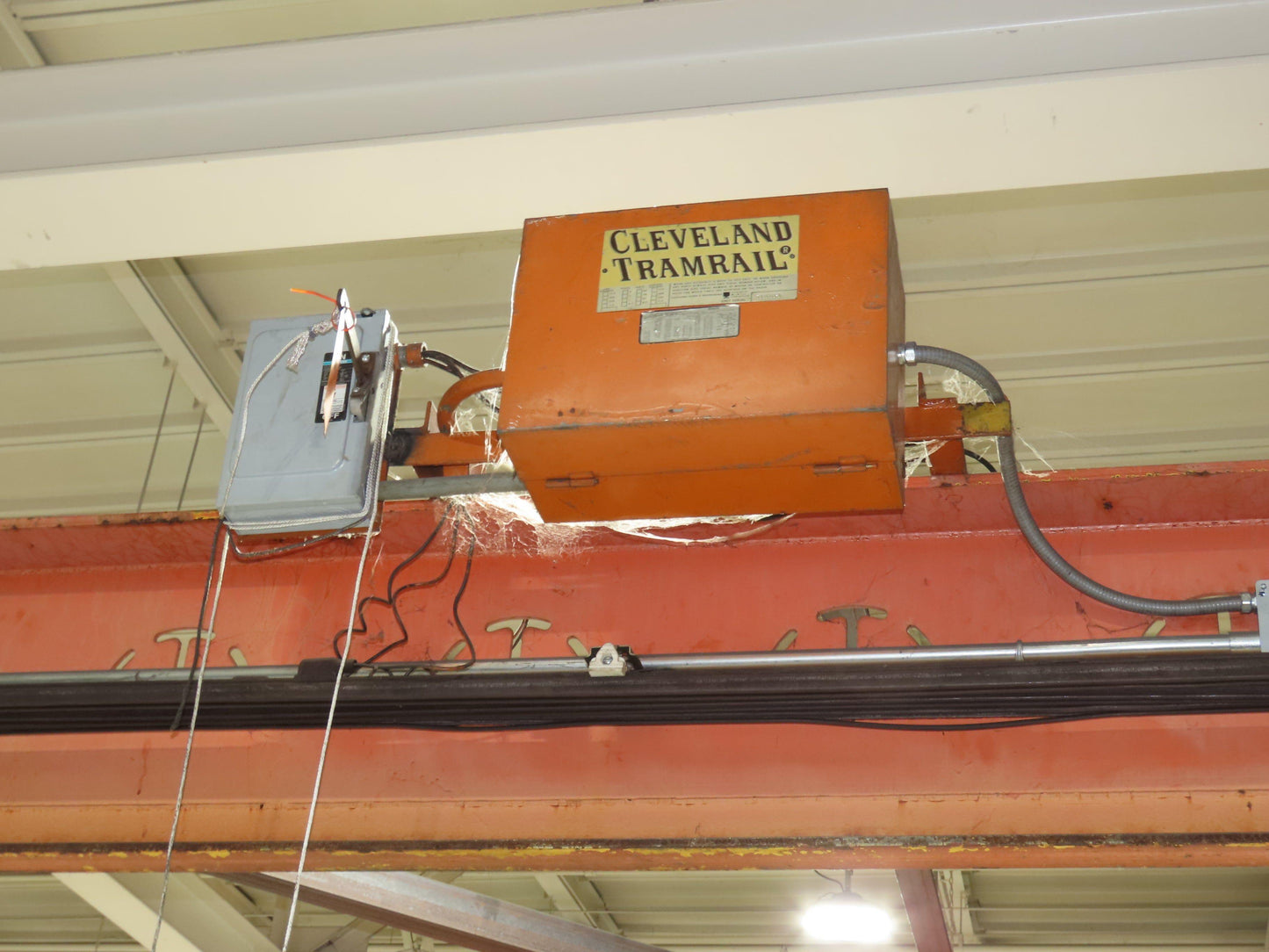 Cleveland Tramrail P&H 5 Ton Double Girder Underhung Bridge Crane 28' Span