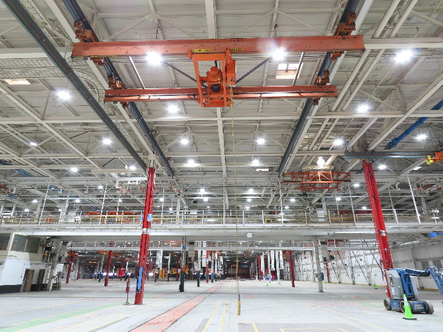 Cleveland Tramrail P&H 5 Ton Double Girder Underhung Bridge Crane 28' Span