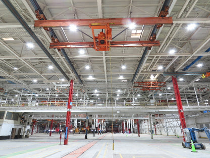 Cleveland Tramrail P&H 5 Ton Double Girder Underhung Bridge Crane 28' Span