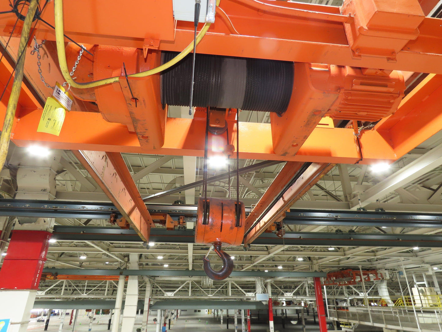 Cleveland Tramrail P&H 5 Ton Double Girder Underhung Bridge Crane 28' Span