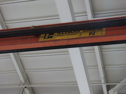 P&H 1 Ton Single Girder Underhung Bridge Crane 28' Span