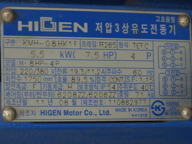 Changwoo Machinery HK-KHATLOAD 70 Hydraulic Pump Power Unit 70L 9-1/2GPM 5.5kW