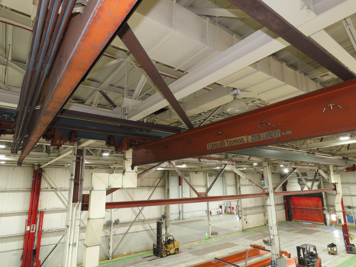 Cleveland Tramrail P&H 6 Ton Double Girder Underhung Bridge Crane 28' Span