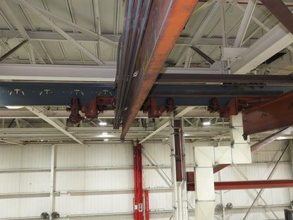 Cleveland Tramrail P&H 6 Ton Double Girder Underhung Bridge Crane 28' Span