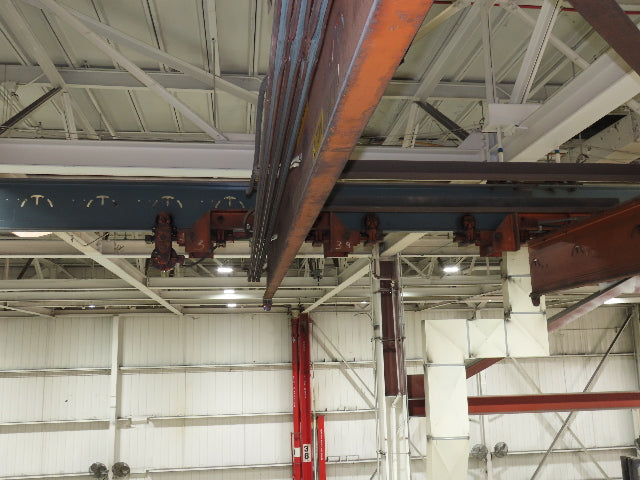 Cleveland Tramrail P&H 6 Ton Double Girder Underhung Bridge Crane 28' Span