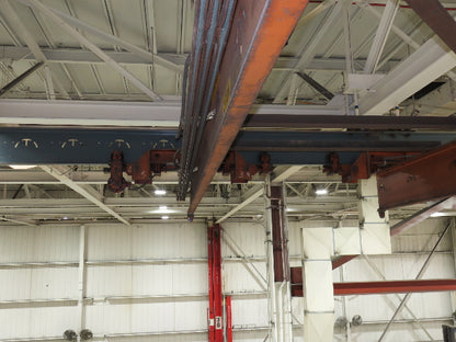 Cleveland Tramrail P&H 6 Ton Double Girder Underhung Bridge Crane 28' Span