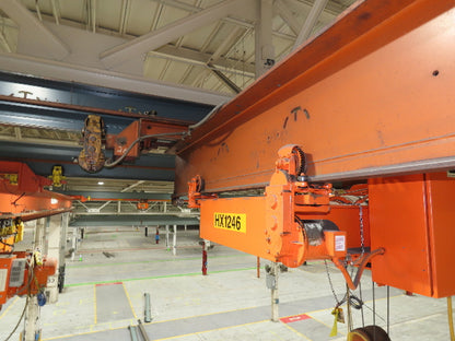 Cleveland Tramrail P&H 6 Ton Double Girder Underhung Bridge Crane 28' Span