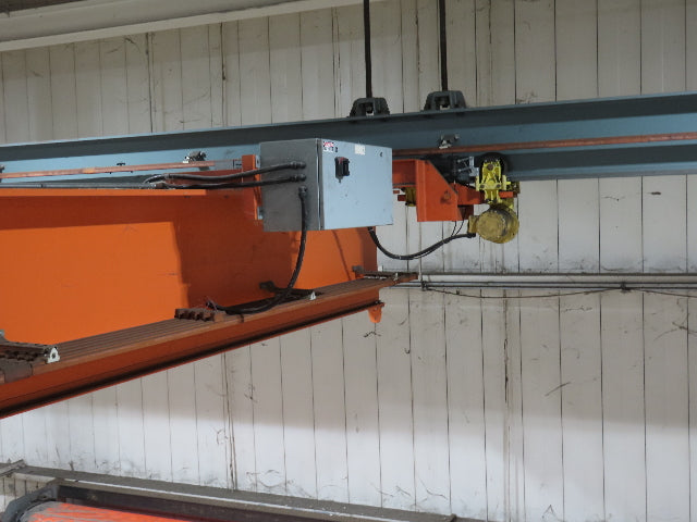 Cleveland Tramrail P&H 5 Ton Single Girder Underhung Bridge Crane 43' 8" Span